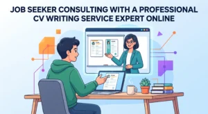 Job Seeker Consulting With A Professional Cv Writing Service Expert Online